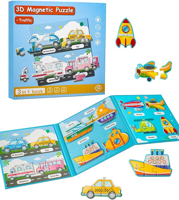 Montessori Magnetic Story Puzzle Books