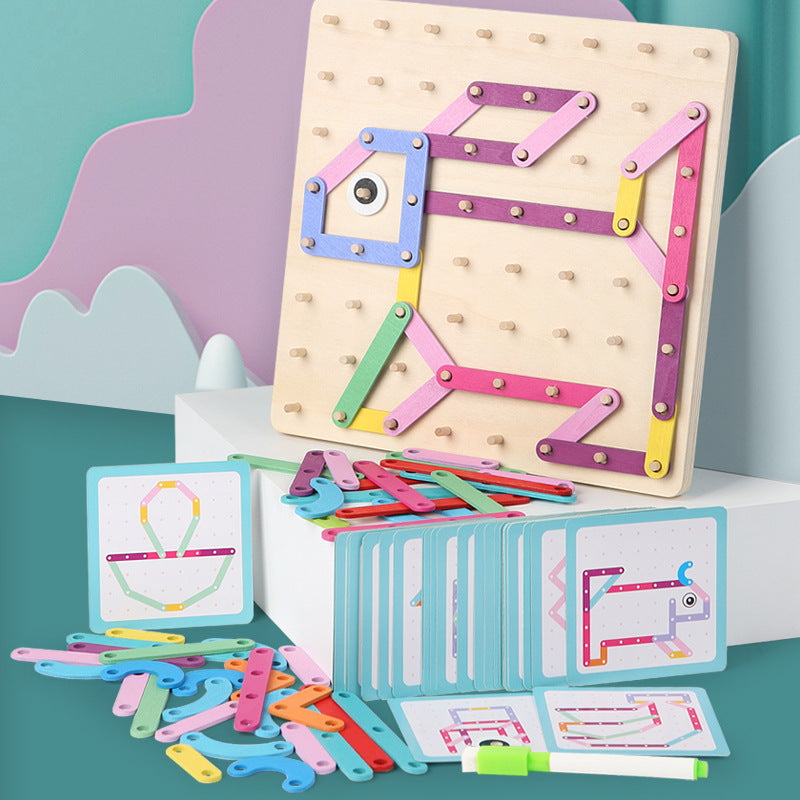 Montessori Wooden Geometry Educational Toy