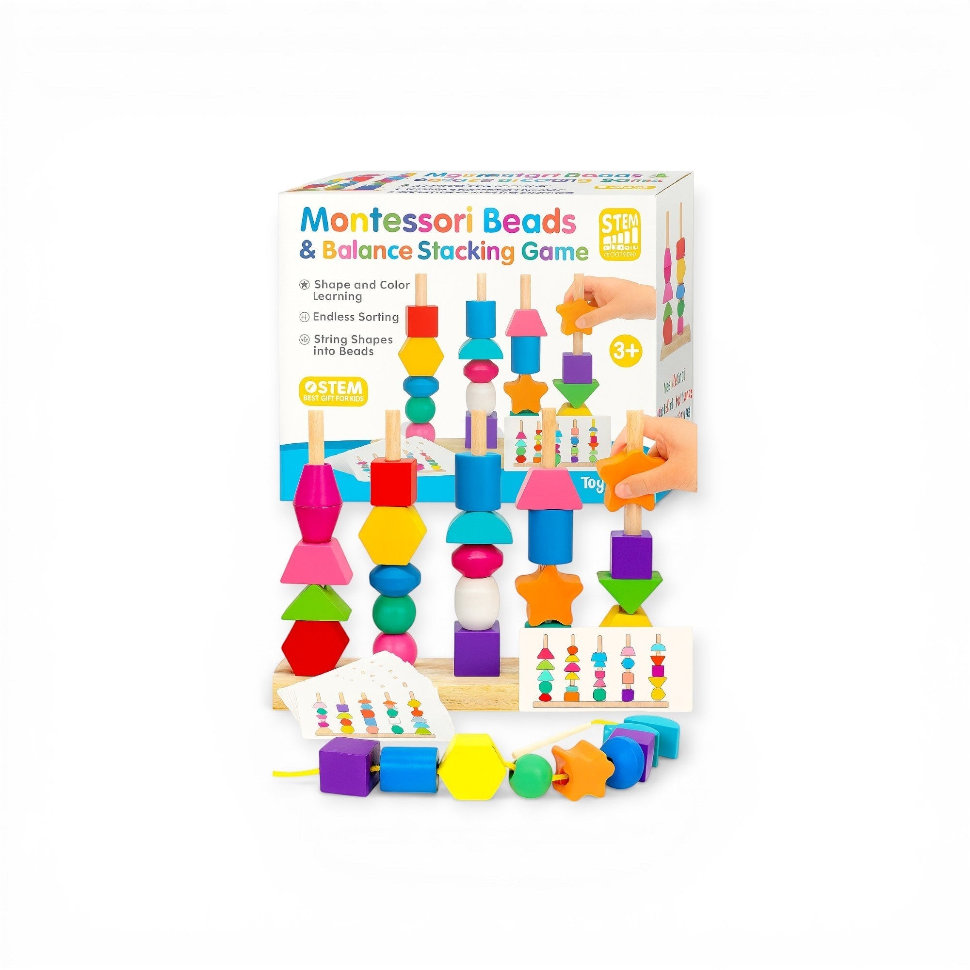 Montessori Beads & Balance Stacking Game – Project Montessori
