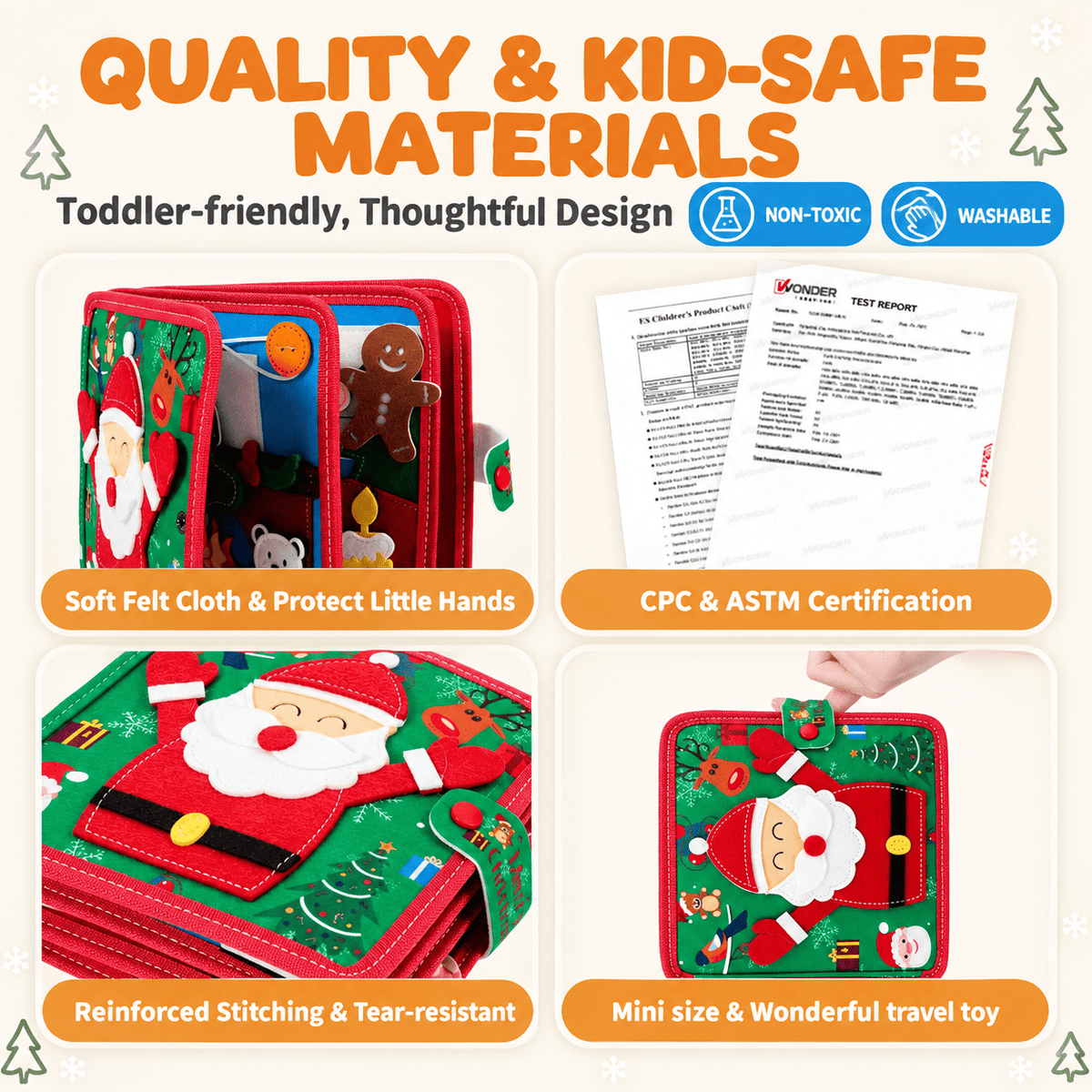 Montessori Felt Santa Book - Project Montessori