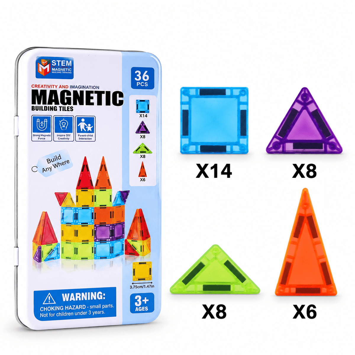 Montessori Travel Magnetic Tiles